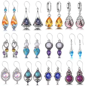 12 Pairs Drop Dangle Earrings for Women Boho Jewelry Waterdrop Earrings Set for Girls