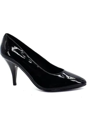 8902-Wide Classic Pump | Black Patent