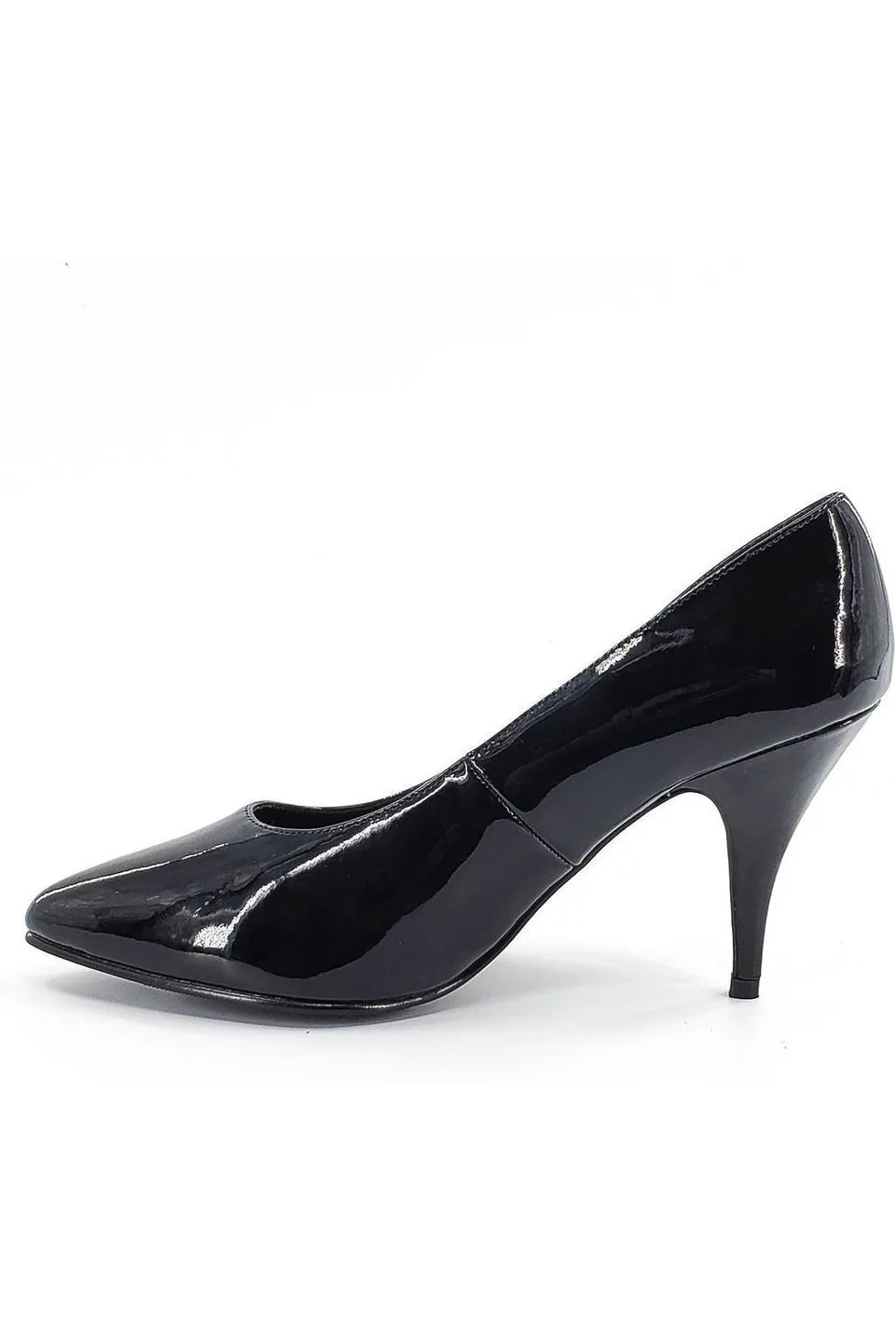 8902-Wide Classic Pump | Black Patent