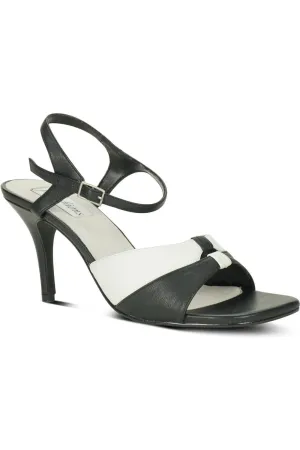 9720-Bella Leather Vintage Sandal | Black Leather