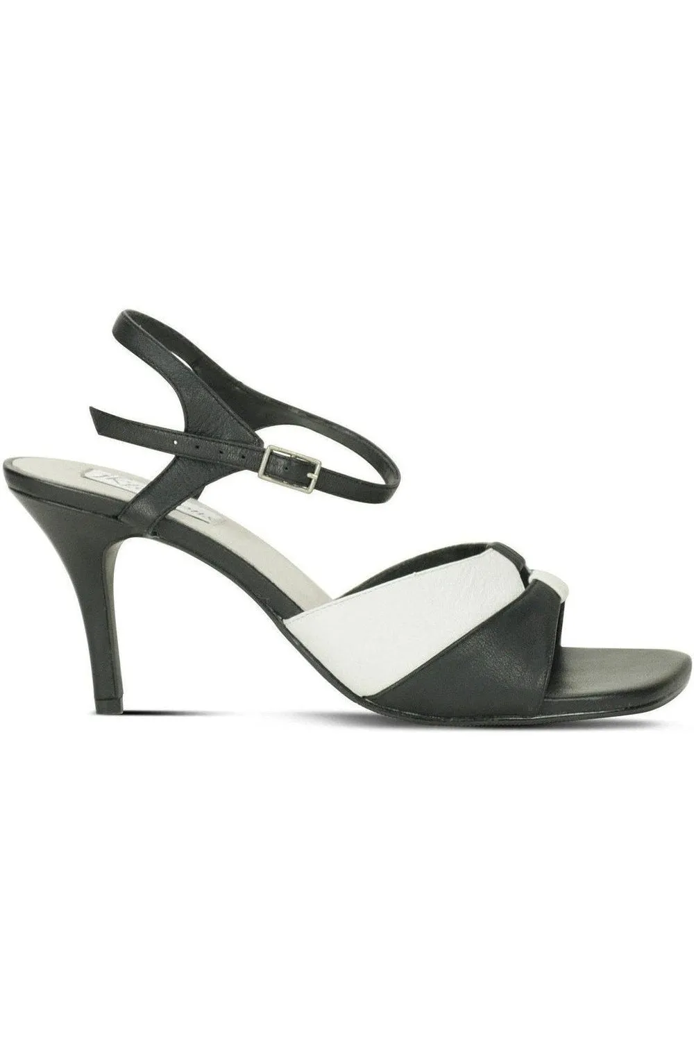 9720-Bella Leather Vintage Sandal | Black Leather