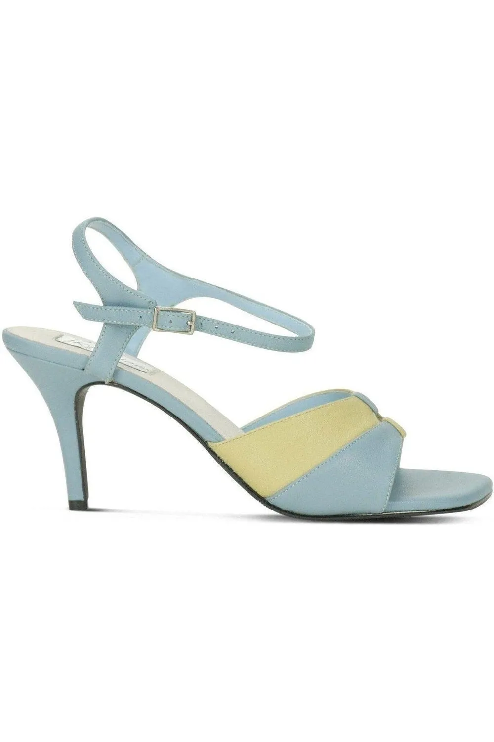 9720-Bella Leather Vintage Sandal | Blue Leather