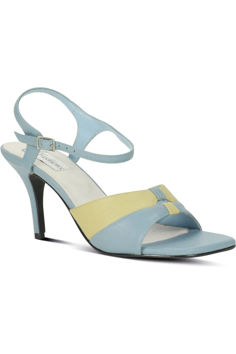 9720-Bella Leather Vintage Sandal | Blue Leather