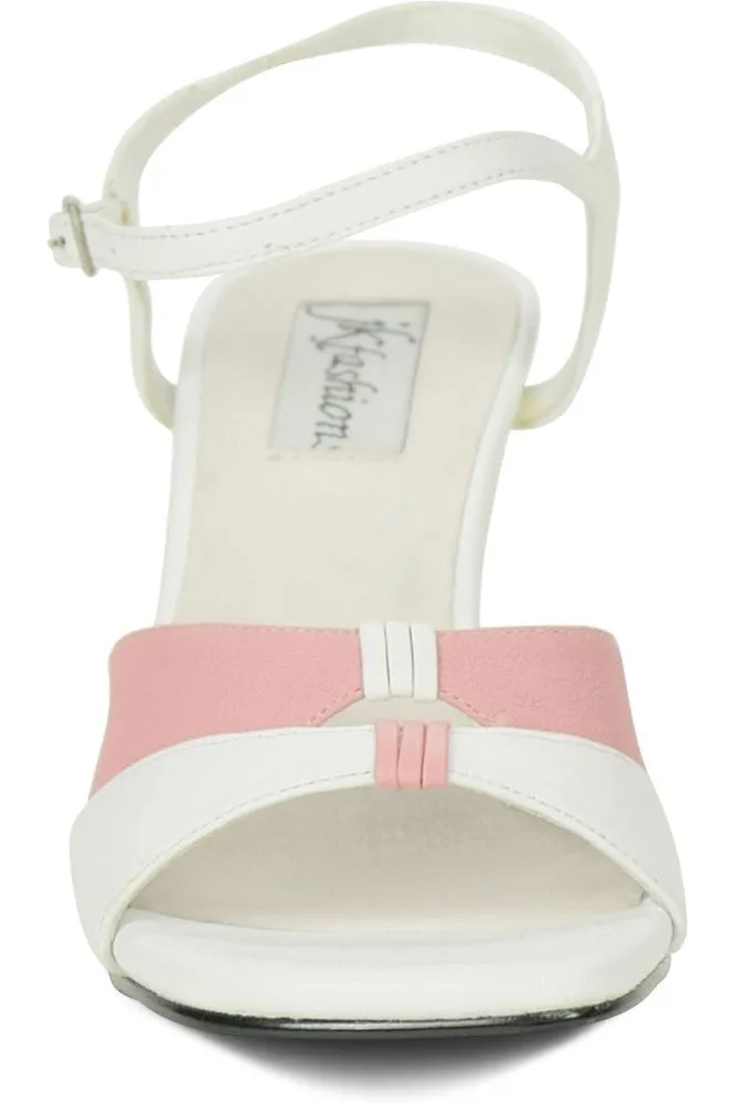 9720-Bella Leather Vintage Sandal | White Leather