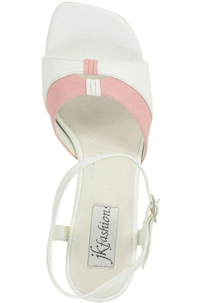 9720-Bella Leather Vintage Sandal | White Leather