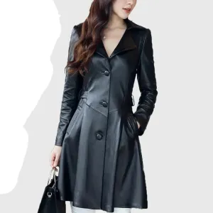 Above knee Women Leather Dress