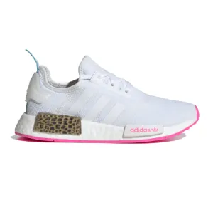 Adidas Kid's NMD R1 Shoes - Cloud White / Screaming Pink