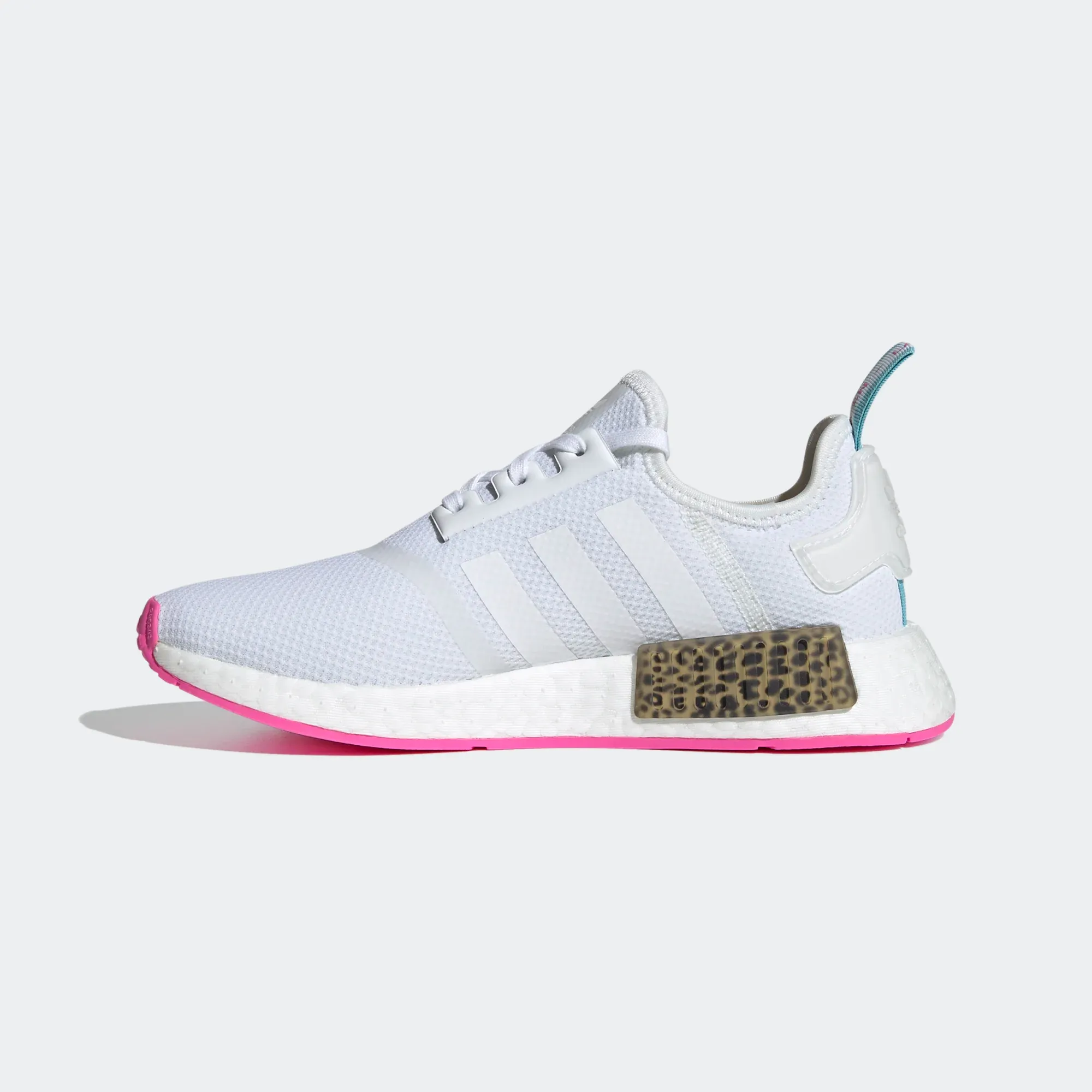 Adidas Kid's NMD R1 Shoes - Cloud White / Screaming Pink