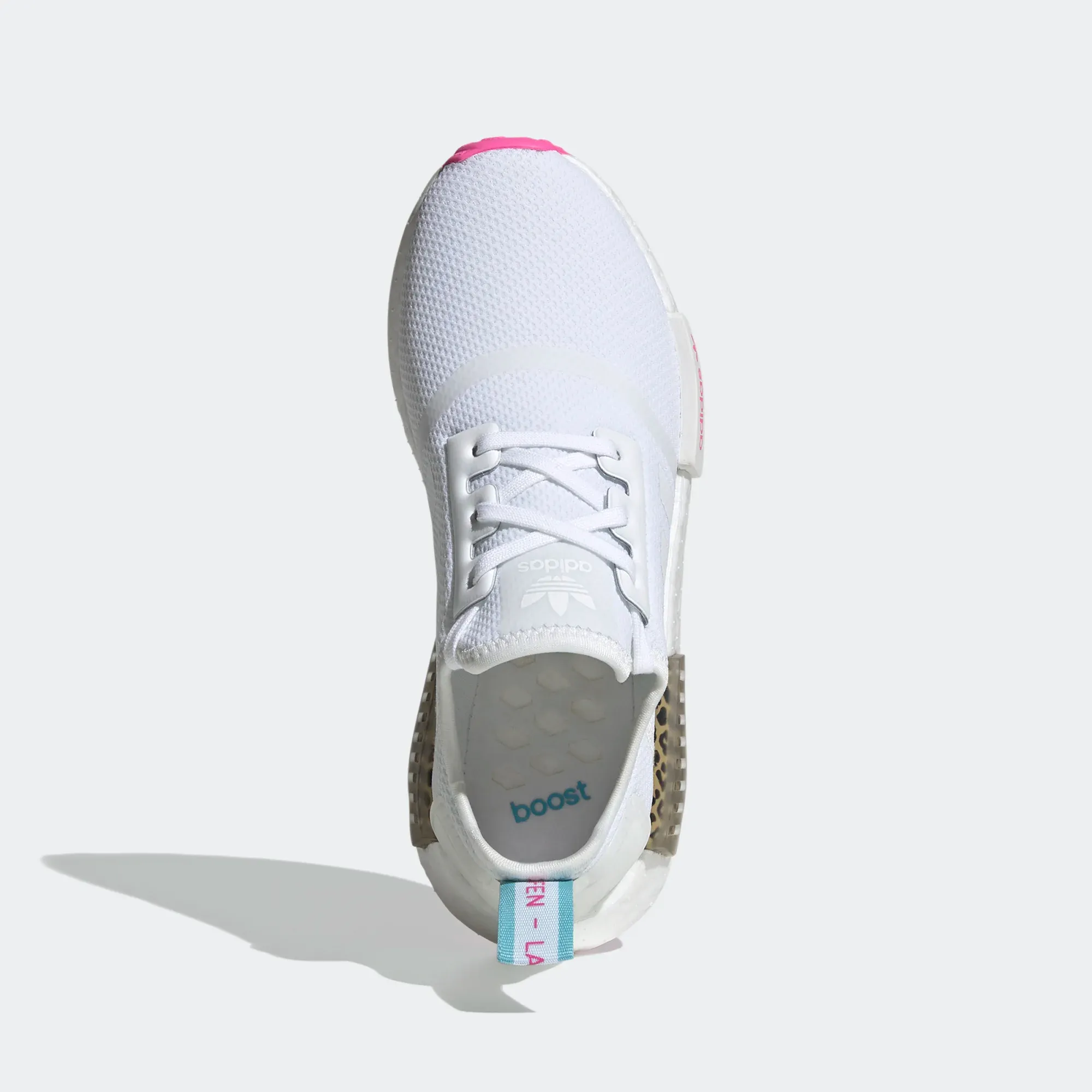 Adidas Kid's NMD R1 Shoes - Cloud White / Screaming Pink