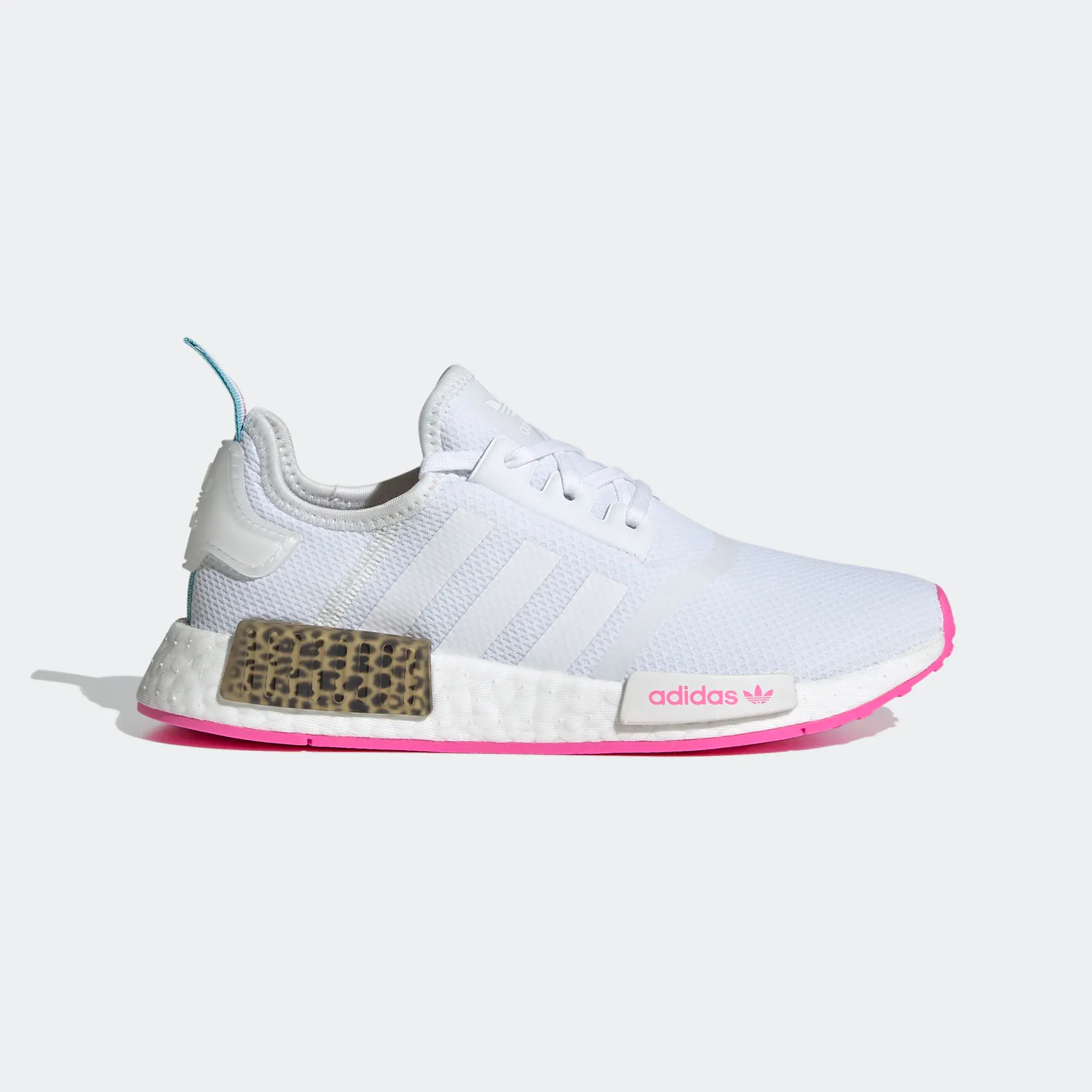 Adidas Kid's NMD R1 Shoes - Cloud White / Screaming Pink