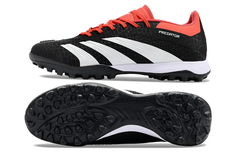 Adidas Predator 24 Elite Indoor Shoes - Jet Black | Currant Red | White - FREE SHIPPING WORLDWIDE