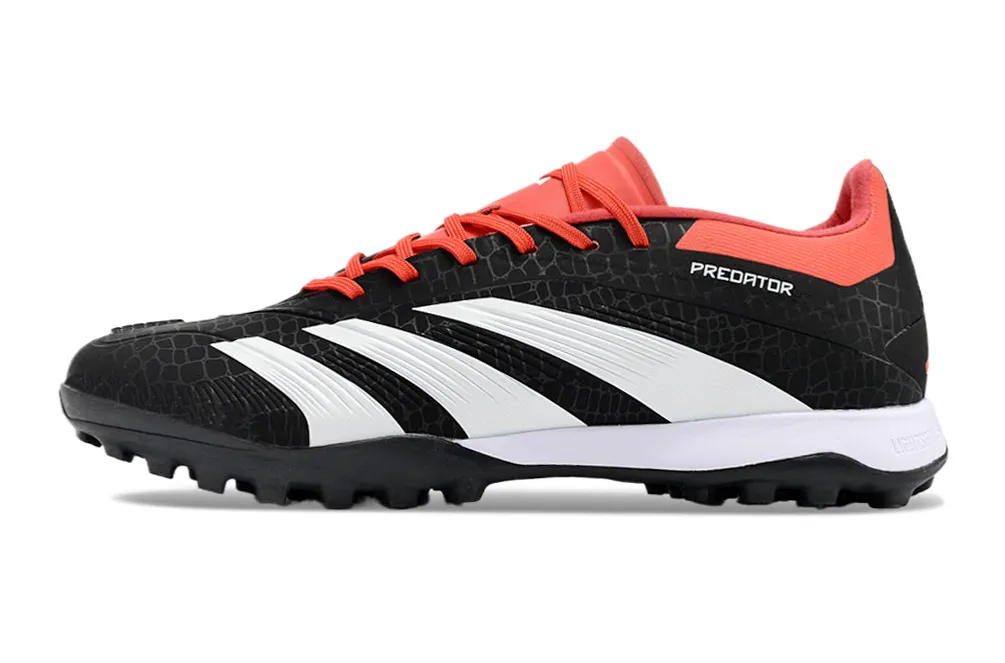 Adidas Predator 24 Elite Indoor Shoes - Jet Black | Currant Red | White - FREE SHIPPING WORLDWIDE