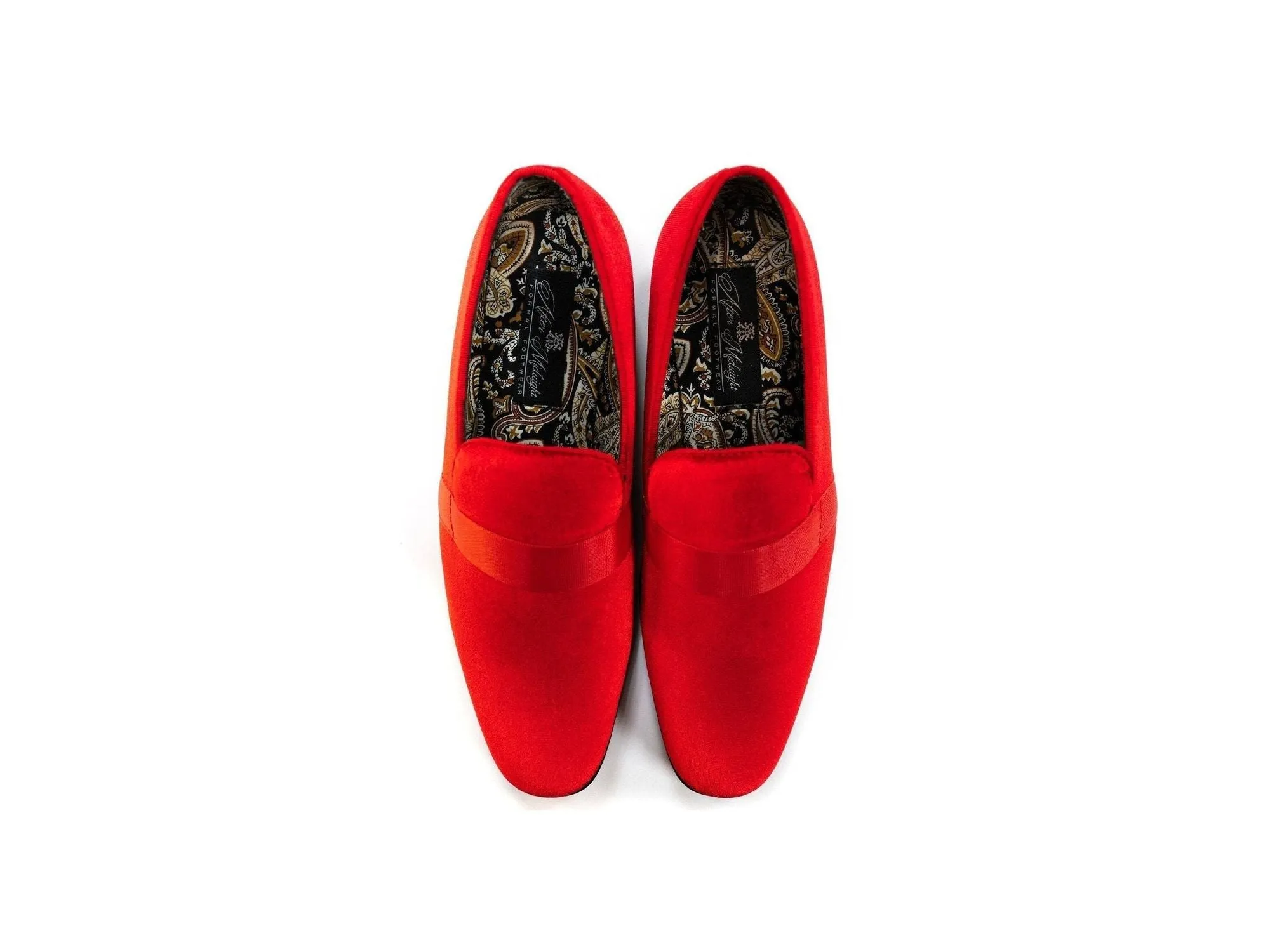 After Midnight Ribbon Band Formal Loafer in Fire Red