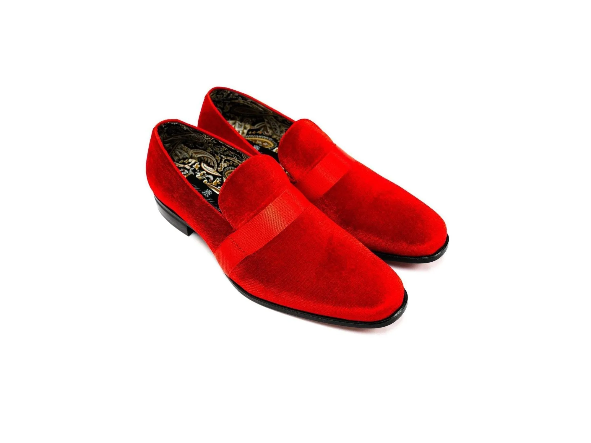 After Midnight Ribbon Band Formal Loafer in Fire Red