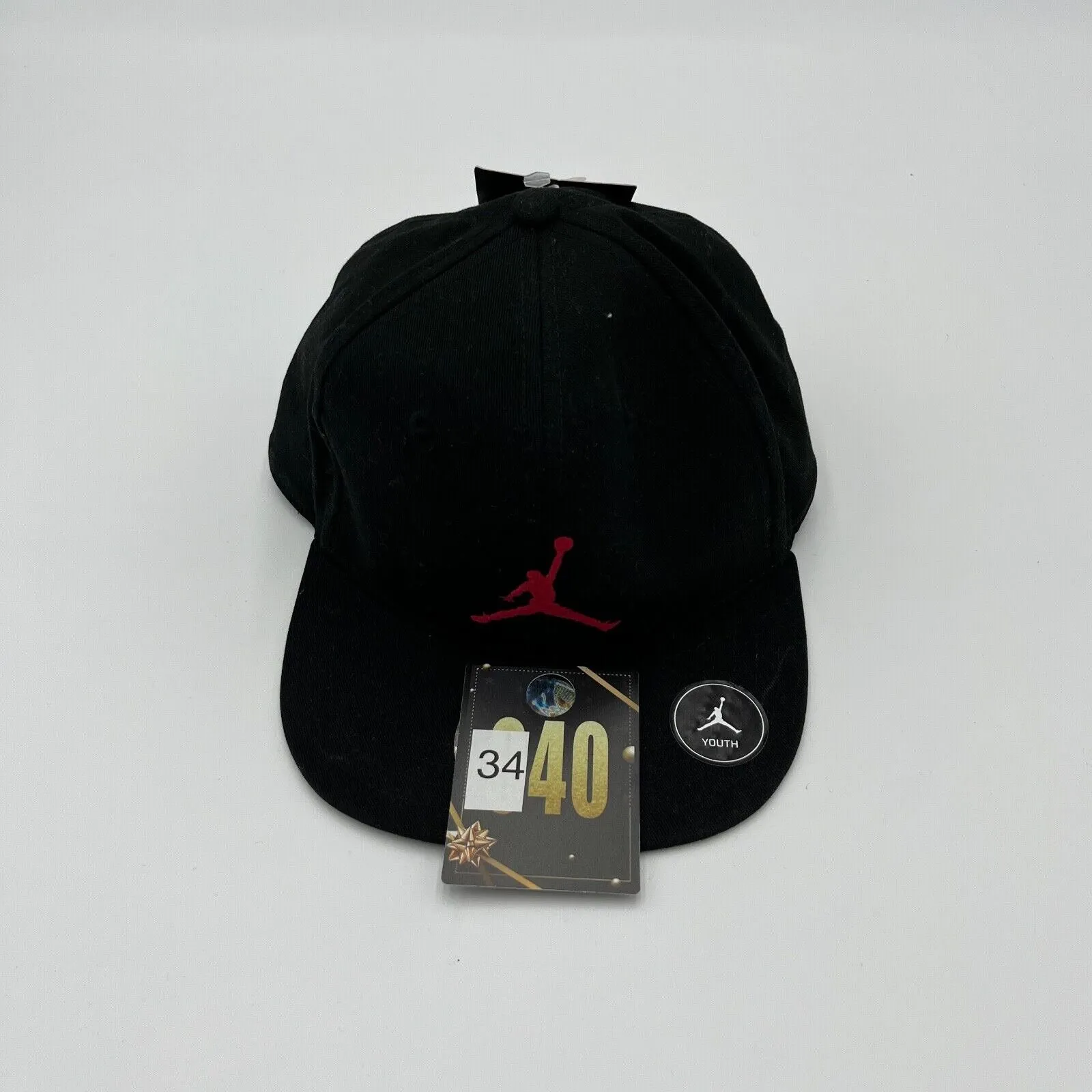 Air Jordan Youth Adjustable Baseball Cap Hat Snapback Jumpman Logo Black Red