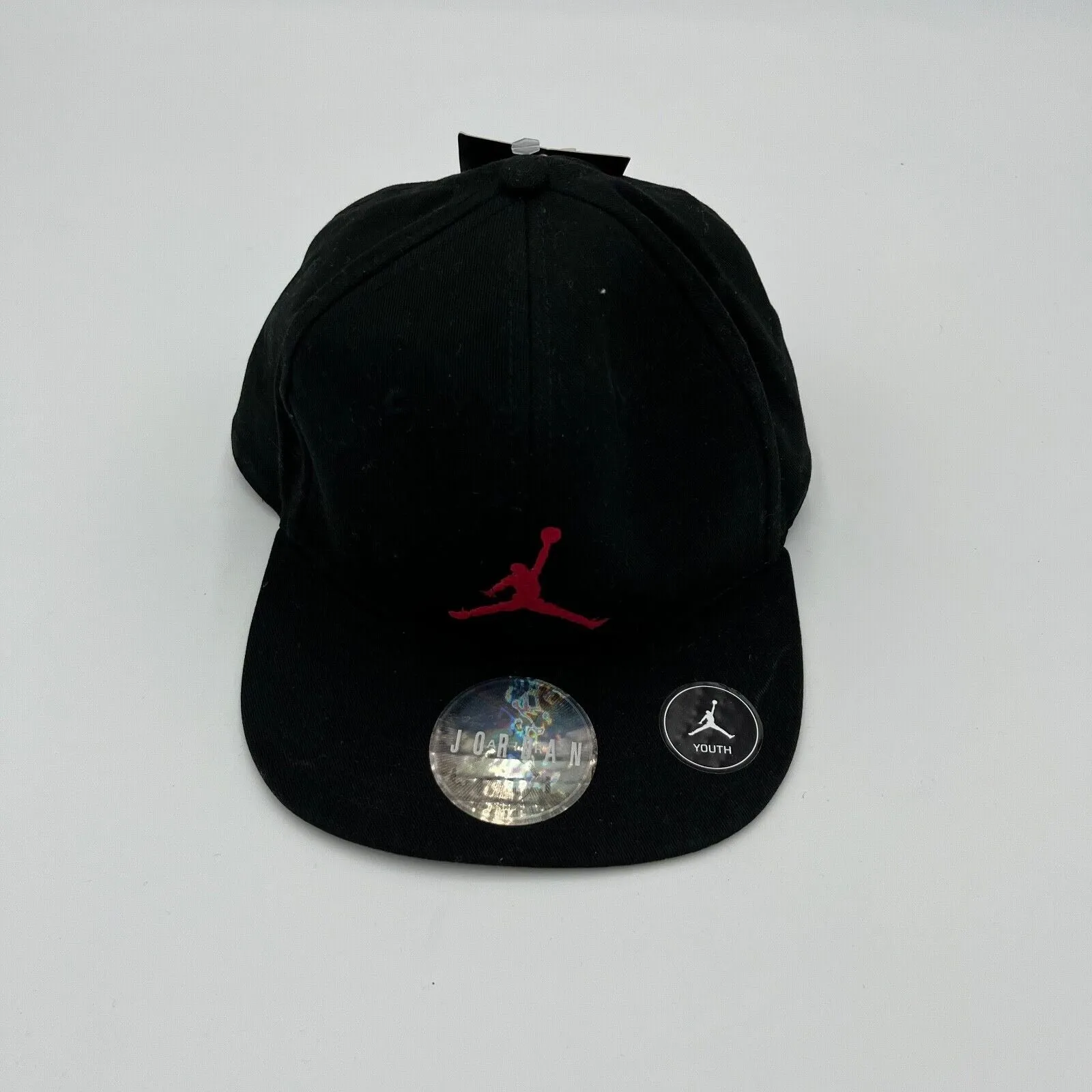 Air Jordan Youth Adjustable Baseball Cap Hat Snapback Jumpman Logo Black Red