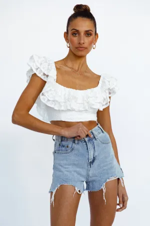 Amiens Crop Top White