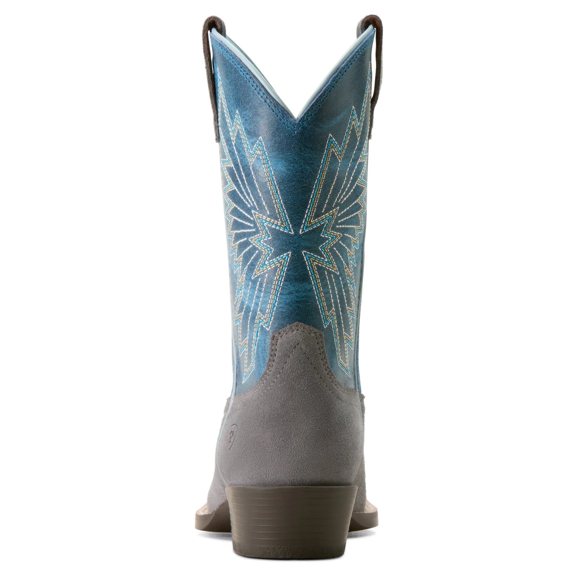 ARIAT MINERAL SUEDE DECATUR SQUARE-TOE WESTERN BOOT