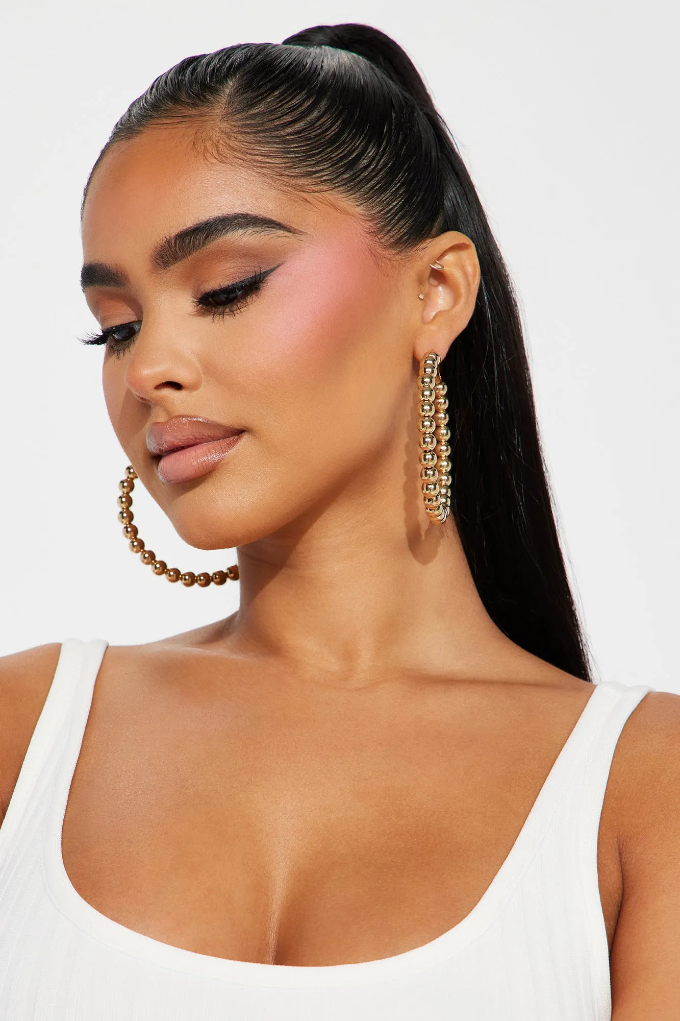 Balling On You Earrings - Gold