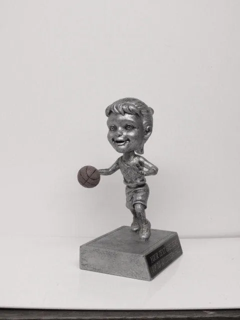 Basketball Trophy Award Doe Eyed Bobble Head & Body Girls Fantasy Basketball Rookie Jr League Kids Basketball Trophy Award FREE ENGRAVING