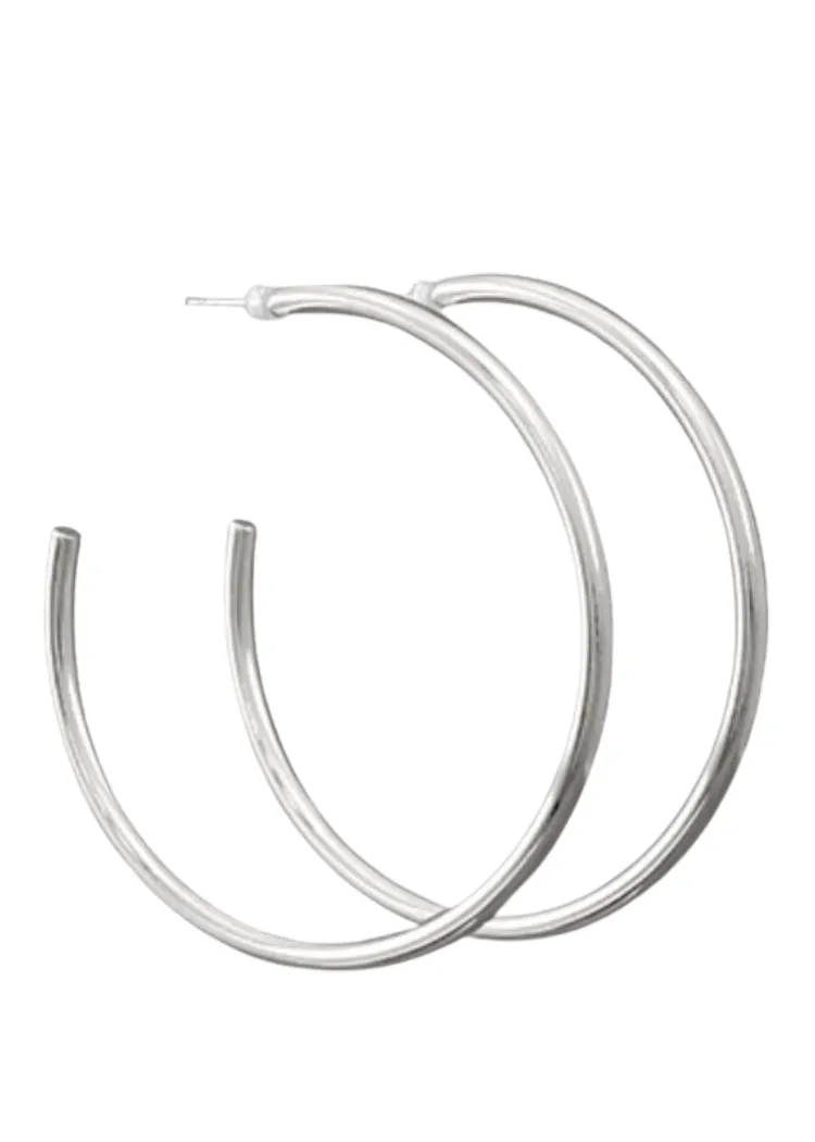 Bast Hoops-Silver