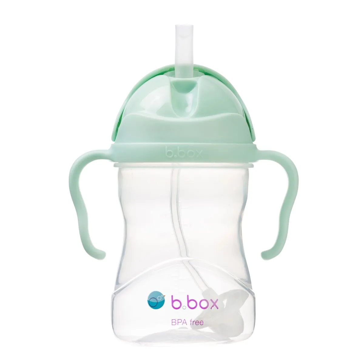 B.Box Weighted Straw Sippy Cup- Pistachio Light Green