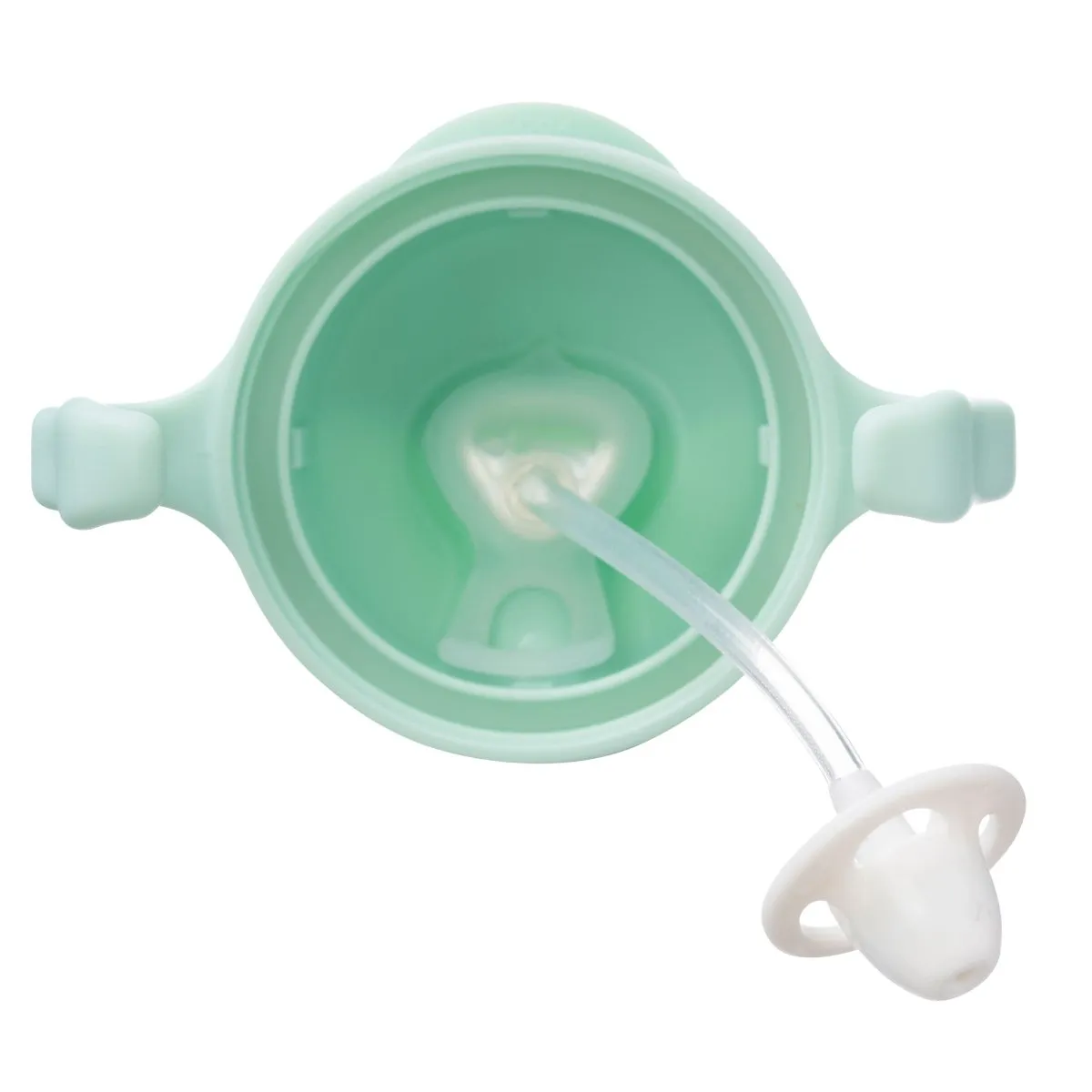 B.Box Weighted Straw Sippy Cup- Pistachio Light Green