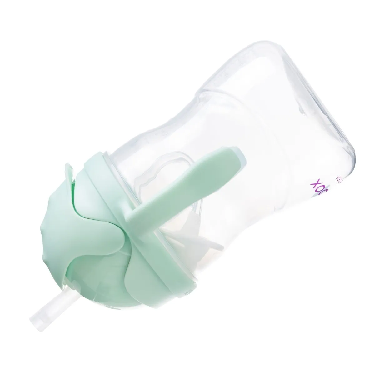 B.Box Weighted Straw Sippy Cup- Pistachio Light Green