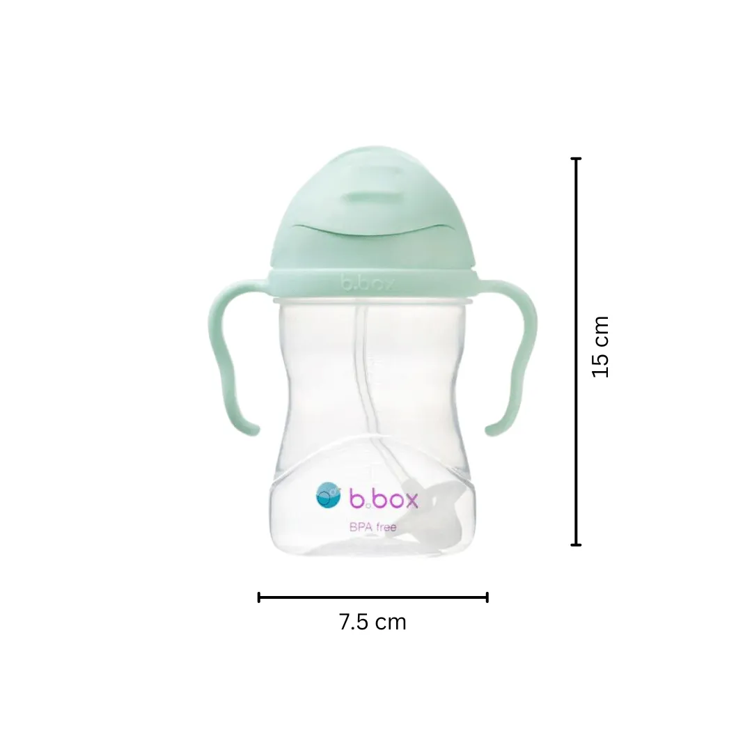 B.Box Weighted Straw Sippy Cup- Pistachio Light Green