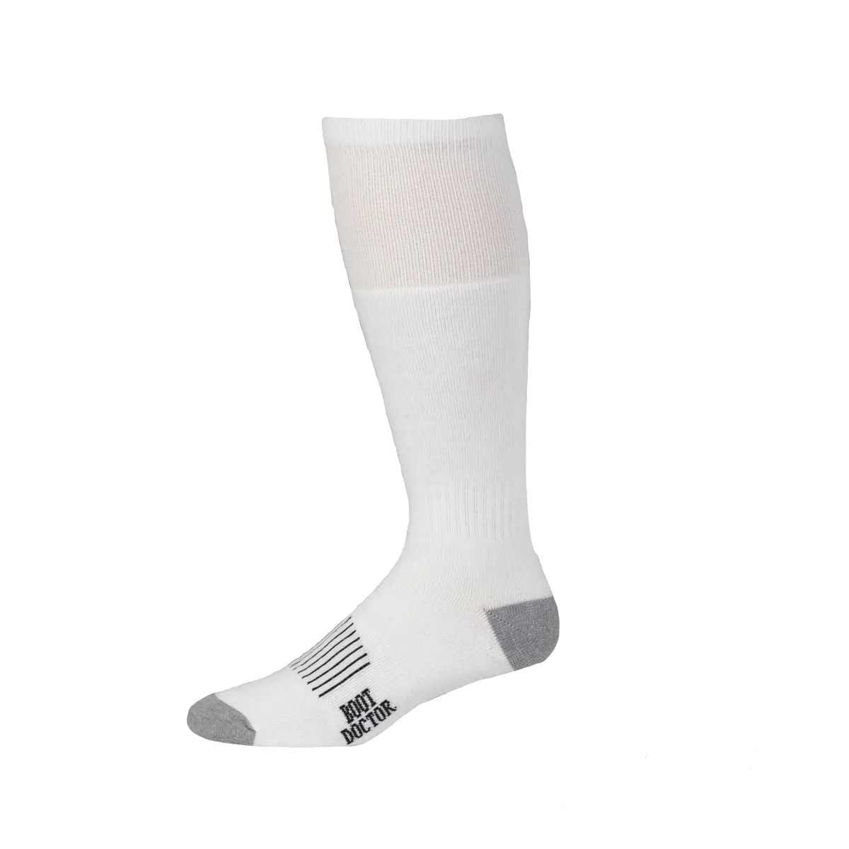 BOOT DOCTOR MEN'S SOCKS COTTON ALL DAY OTC 2PK WHITE