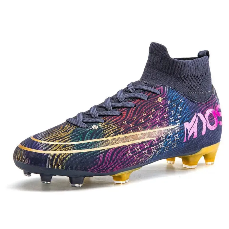 Boys Cleats High Top Soccer Boots - Ankle Football Soccer Boots