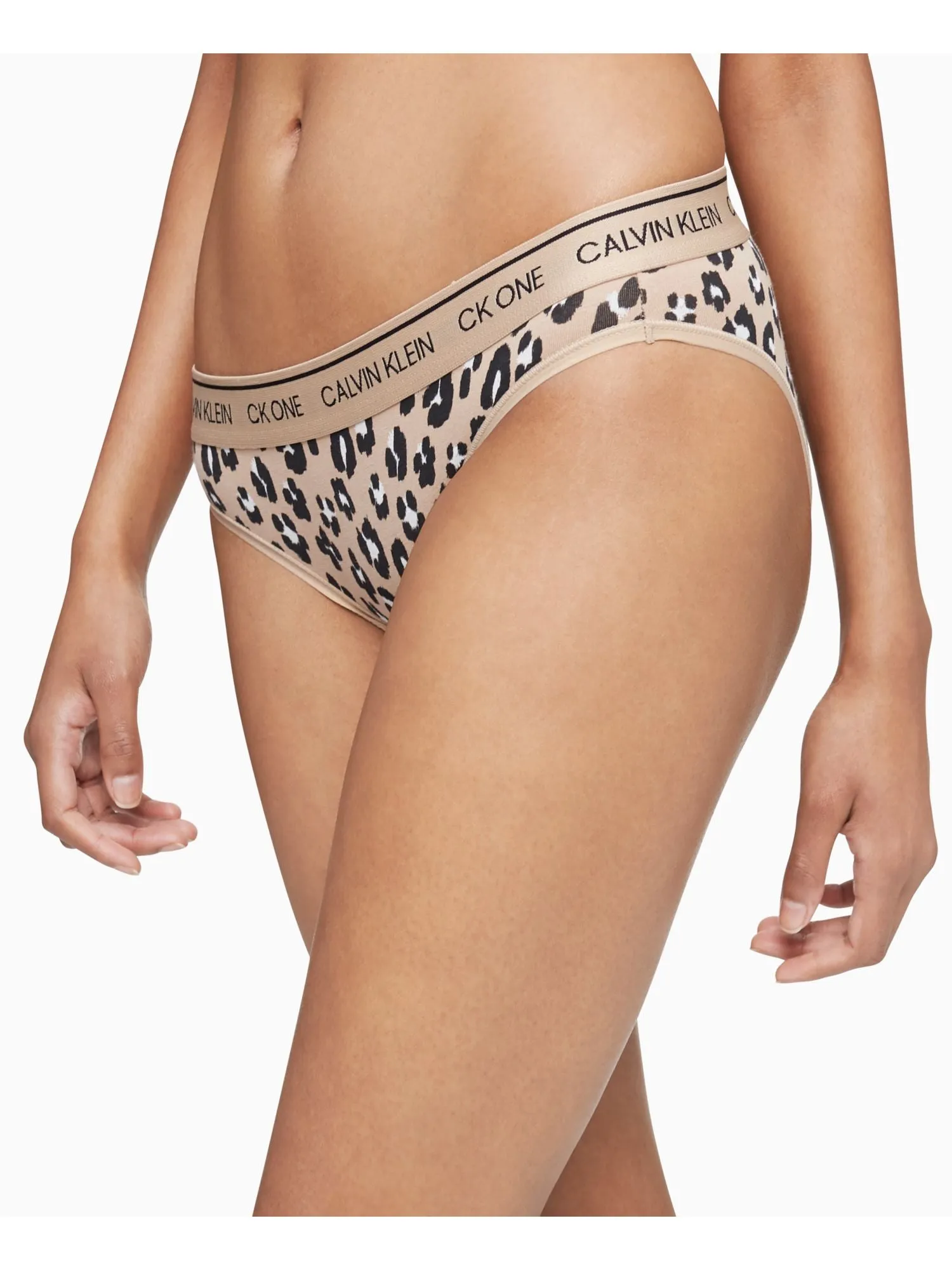 CALVIN KLEIN Beige Animal Print Everyday Bikini