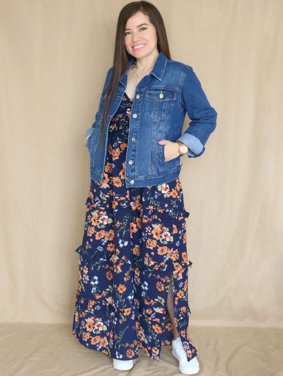 CASACA DENIM AZUL