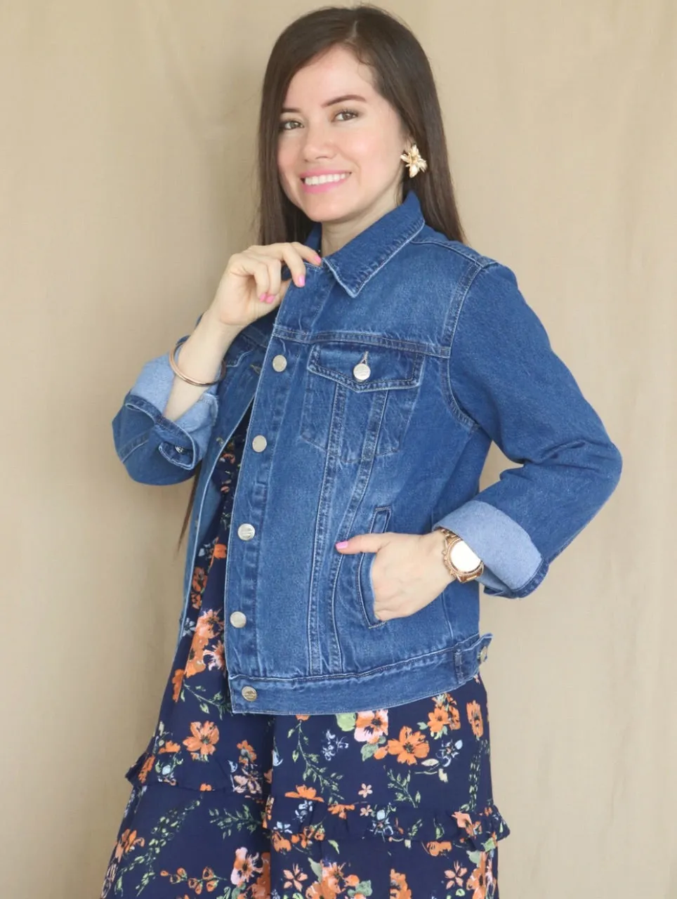 CASACA DENIM AZUL