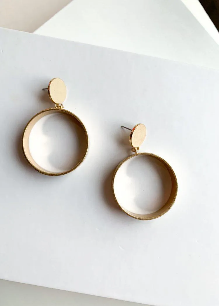 Chaing Mai Chunky Gold Drop Hoops