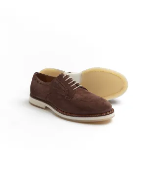 Chocolate Suede Derbies