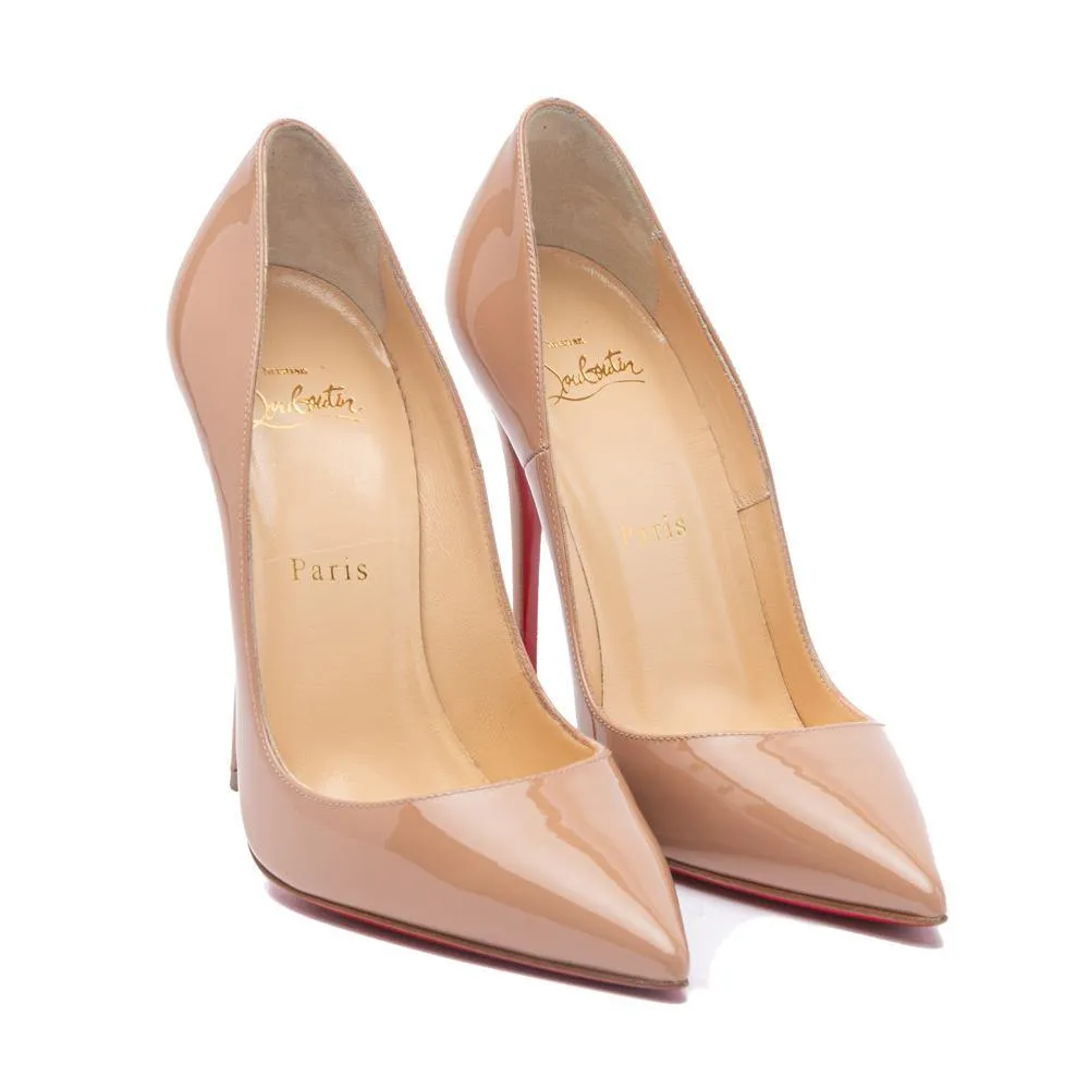 Christian Louboutin Nude Patent So Kate 120 Pumps 37.5