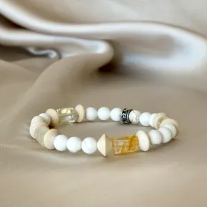 Creativity Flow Gemstone Bracelet with Magnesite and Citrine beads