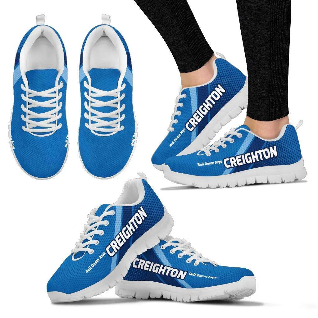 Creighton Roll Damn Jays Basketball Fan Breathable Mesh Fabric Running Soes