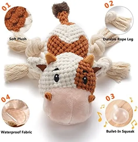 Cute Squeaky Dog Toys with Crinkle Paper