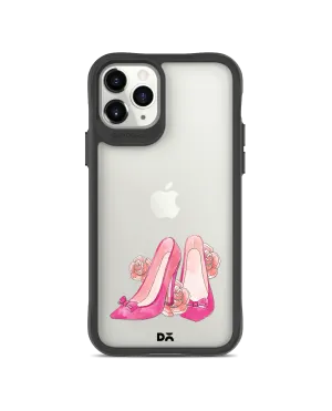 DailyObjects Pink Stilettos Black Hybrid Clear Case Cover For iPhone 11 Pro