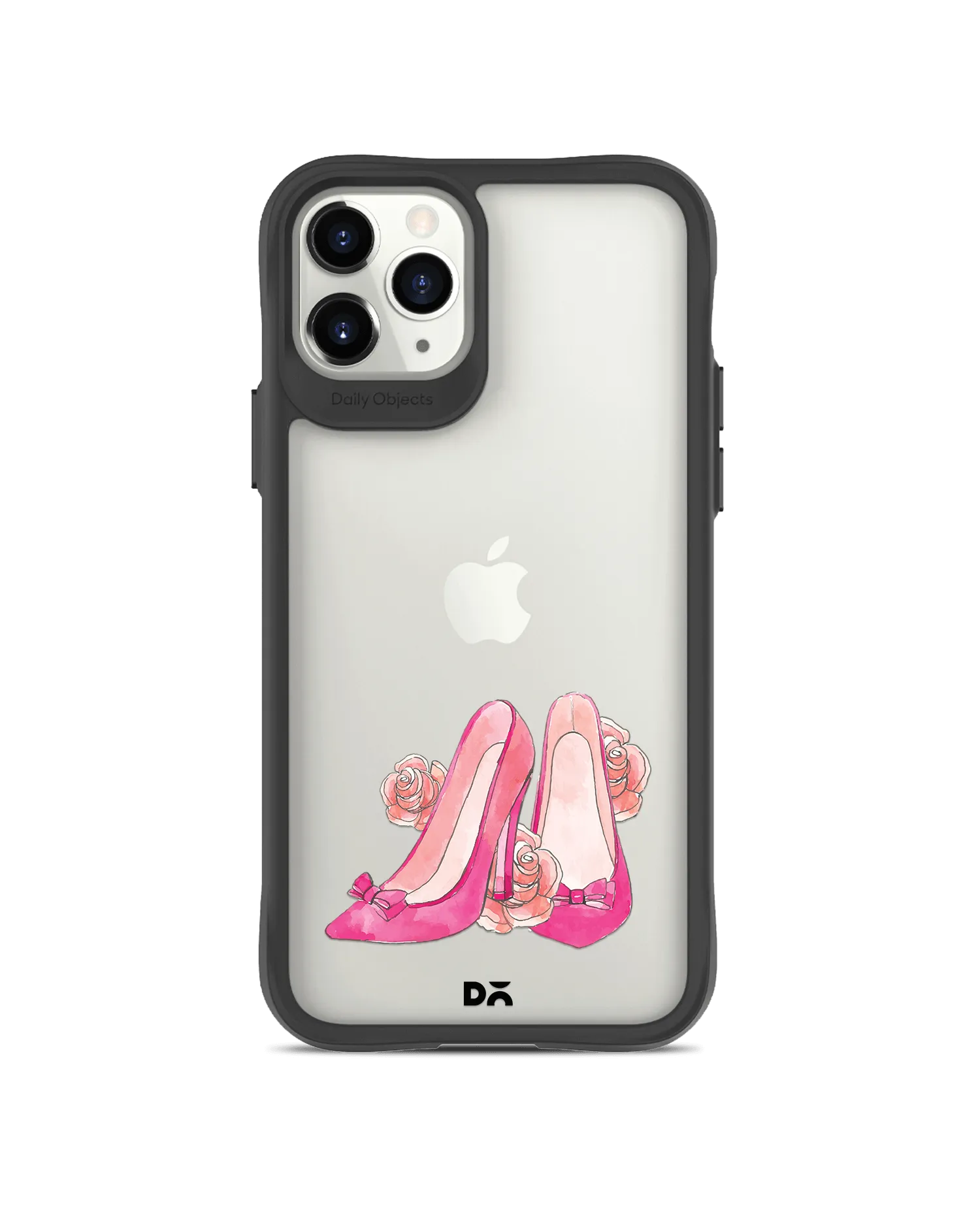 DailyObjects Pink Stilettos Black Hybrid Clear Case Cover For iPhone 11 Pro