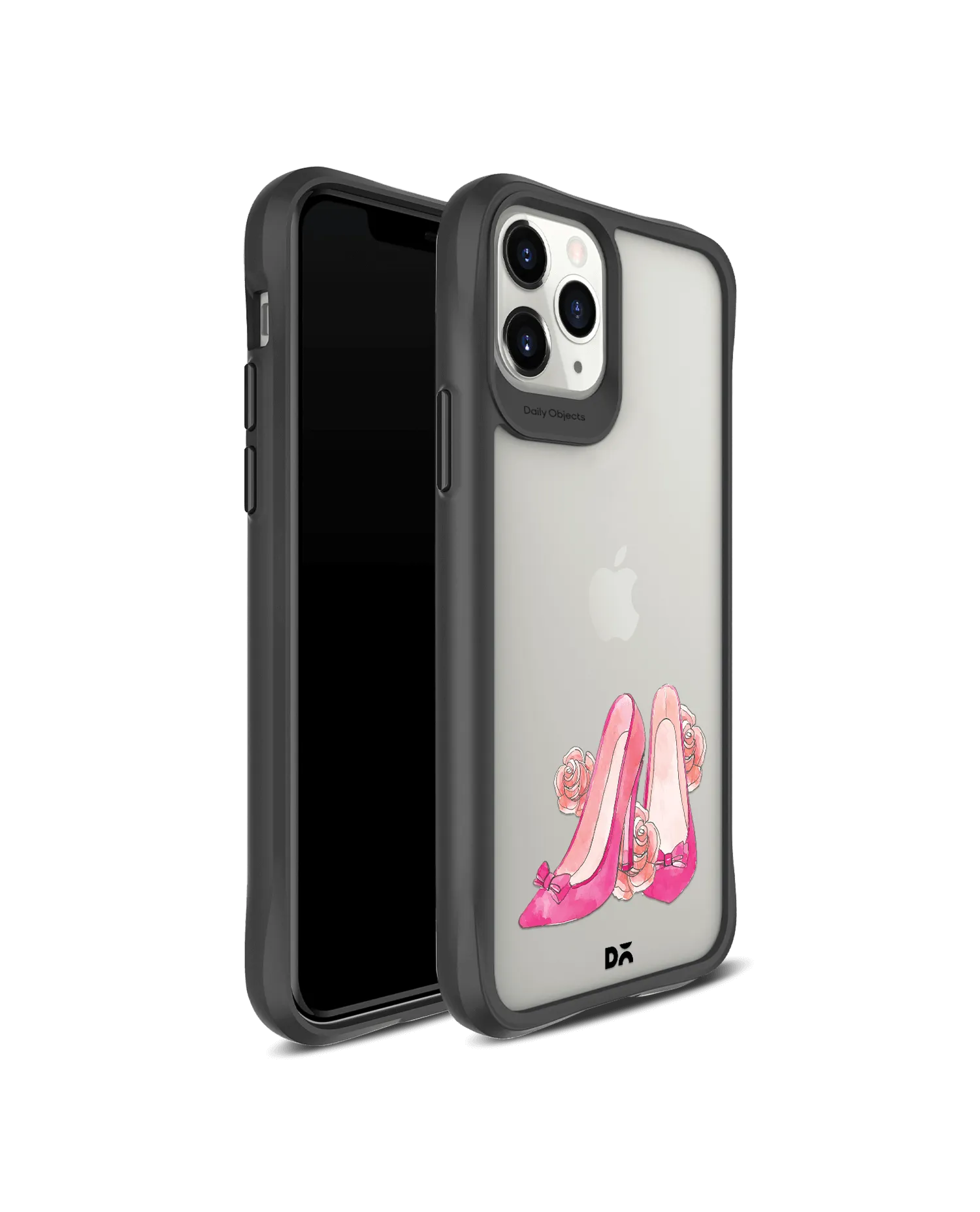 DailyObjects Pink Stilettos Black Hybrid Clear Case Cover For iPhone 11 Pro