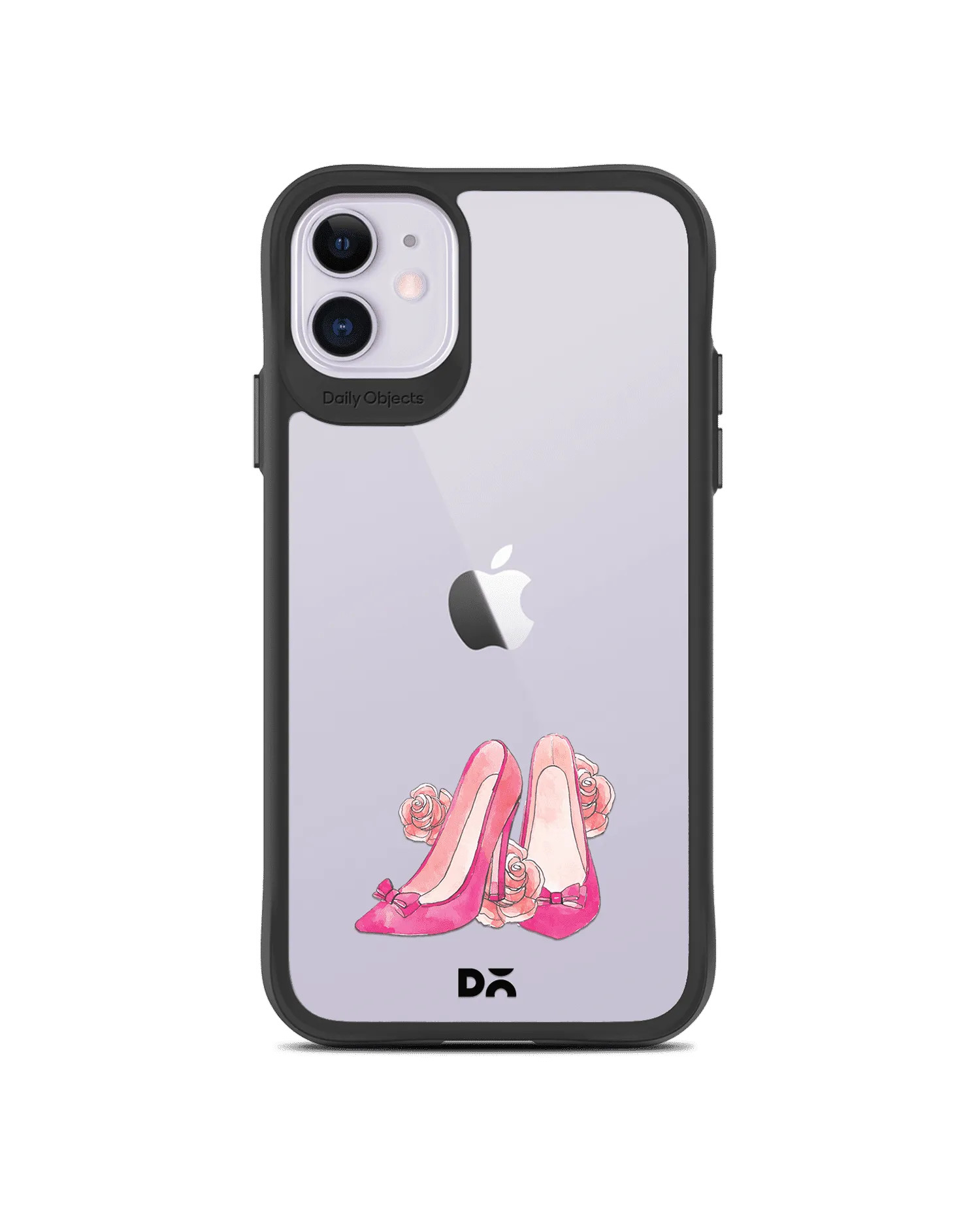 DailyObjects Pink Stilettos Black Hybrid Clear Case Cover For iPhone 11