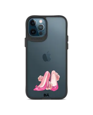 DailyObjects Pink Stilettos Black Hybrid Clear Case Cover For iPhone 12 Pro Max