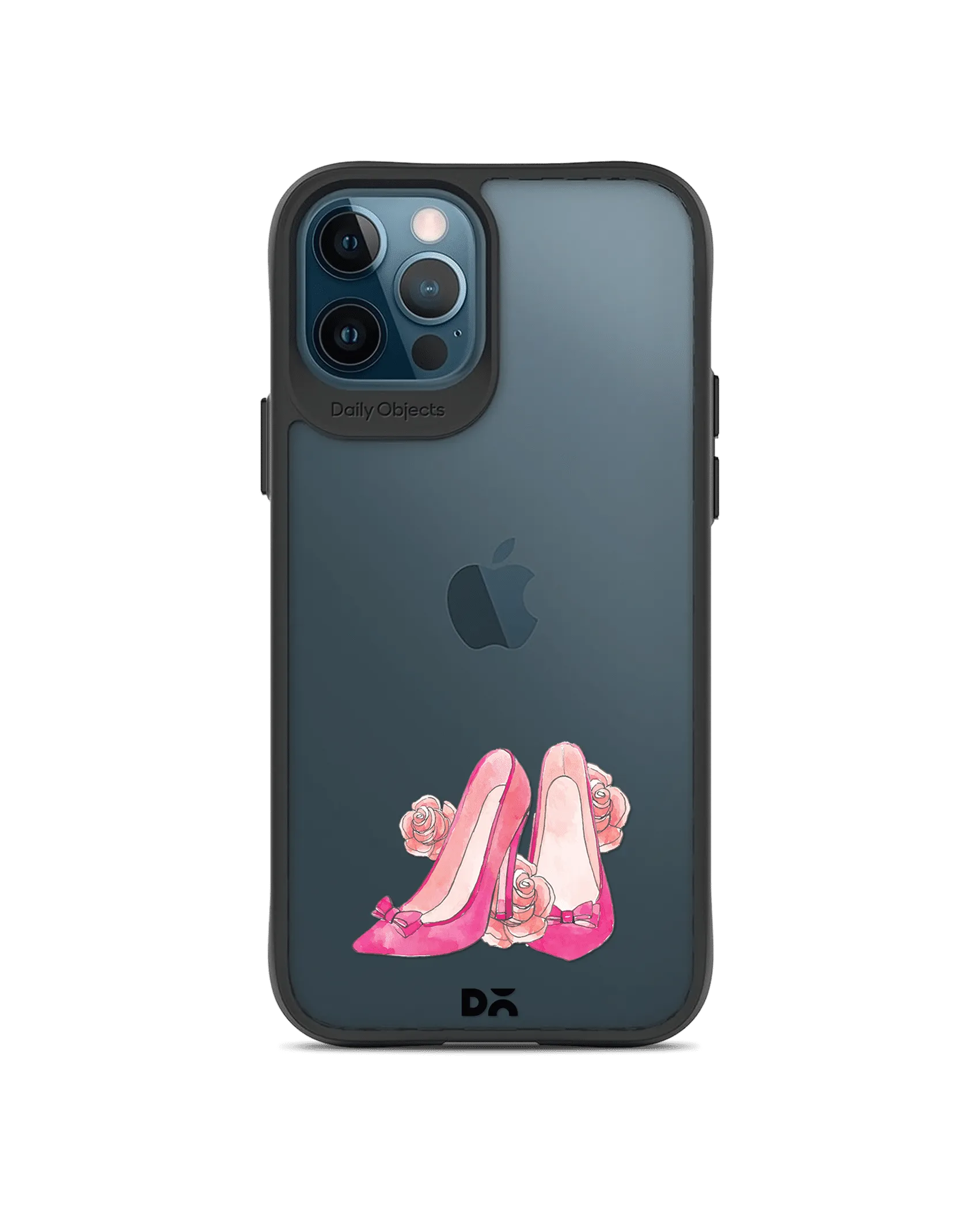 DailyObjects Pink Stilettos Black Hybrid Clear Case Cover For iPhone 12 Pro Max