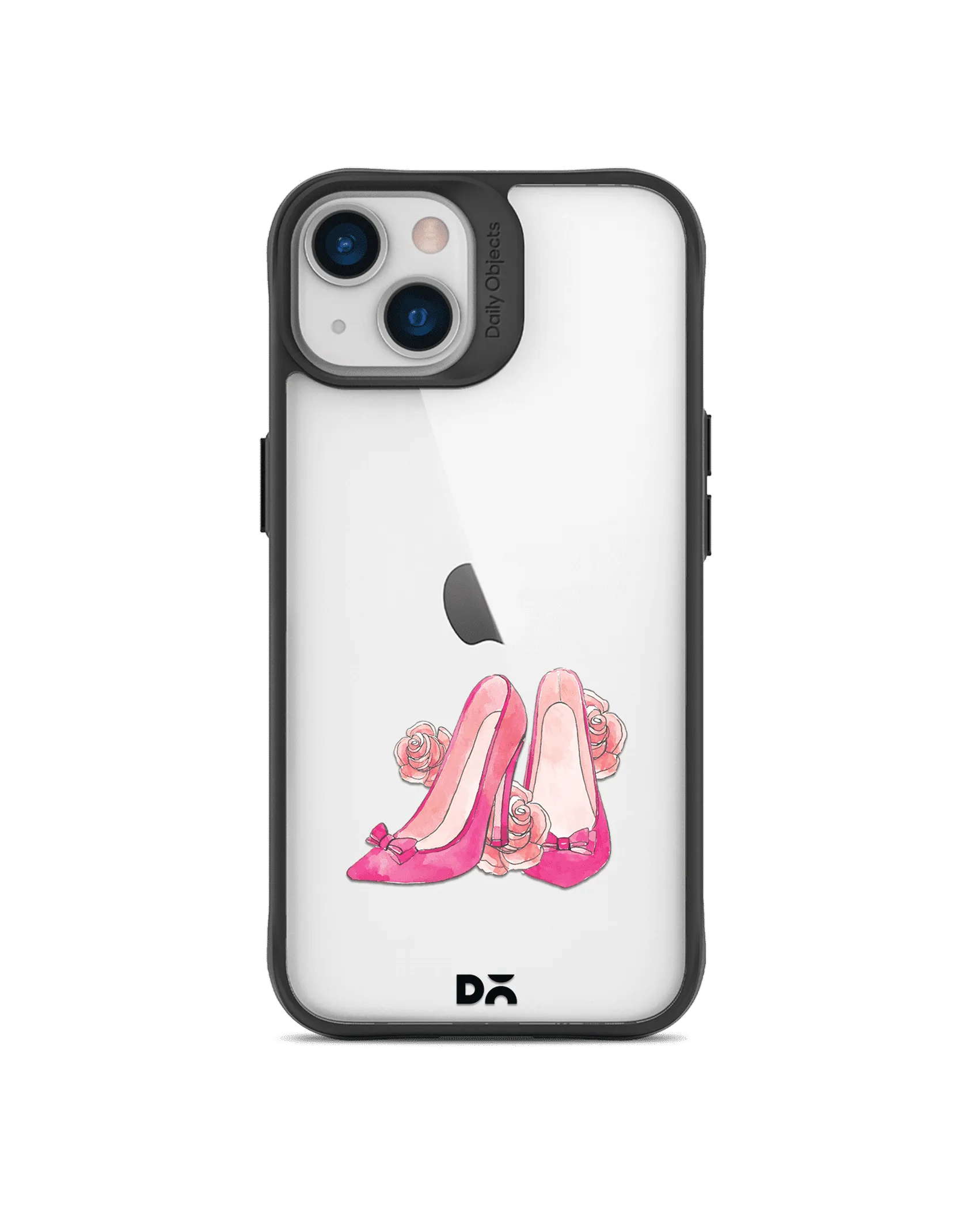 DailyObjects Pink Stilettos Black Hybrid Clear Case Cover For iPhone 13 Mini