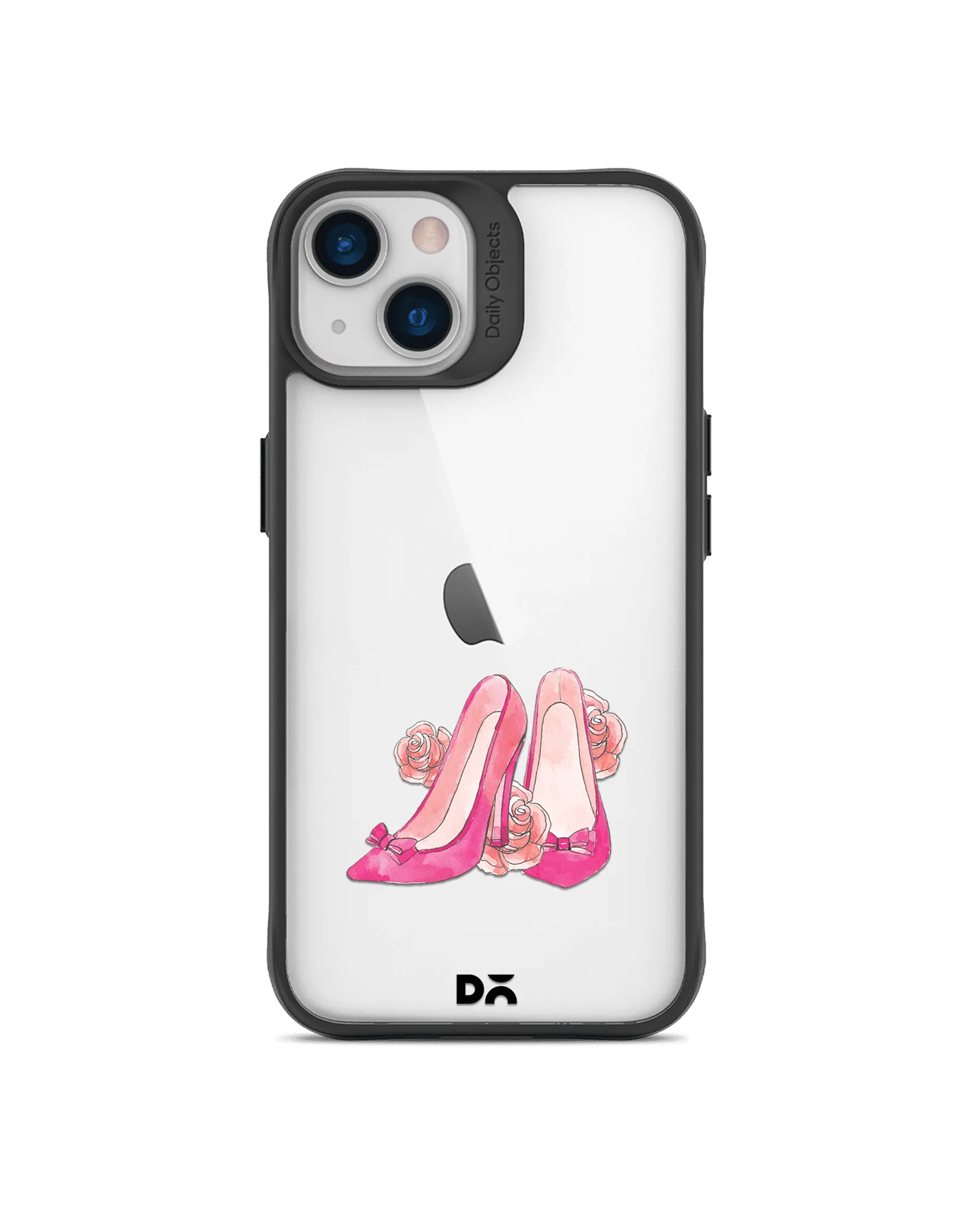 DailyObjects Pink Stilettos Black Hybrid Clear Phone Case Cover For iPhone 14 Plus