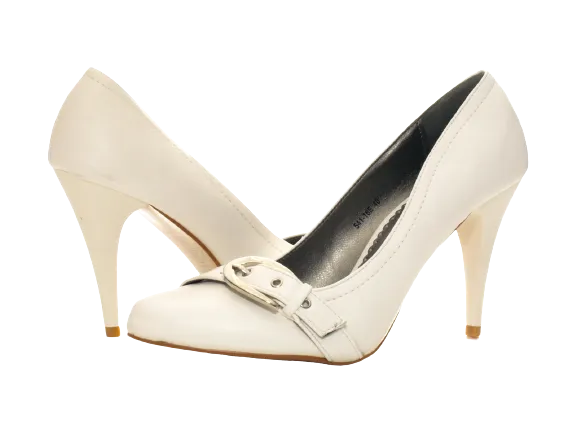 Damen High Heel Plateau Brautschuhe Hochzeit Pumps Abendschuhe Stilettos White # 541-16