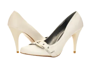 Damen High Heel Plateau Brautschuhe Hochzeit Pumps Abendschuhe Stilettos White # 541-16